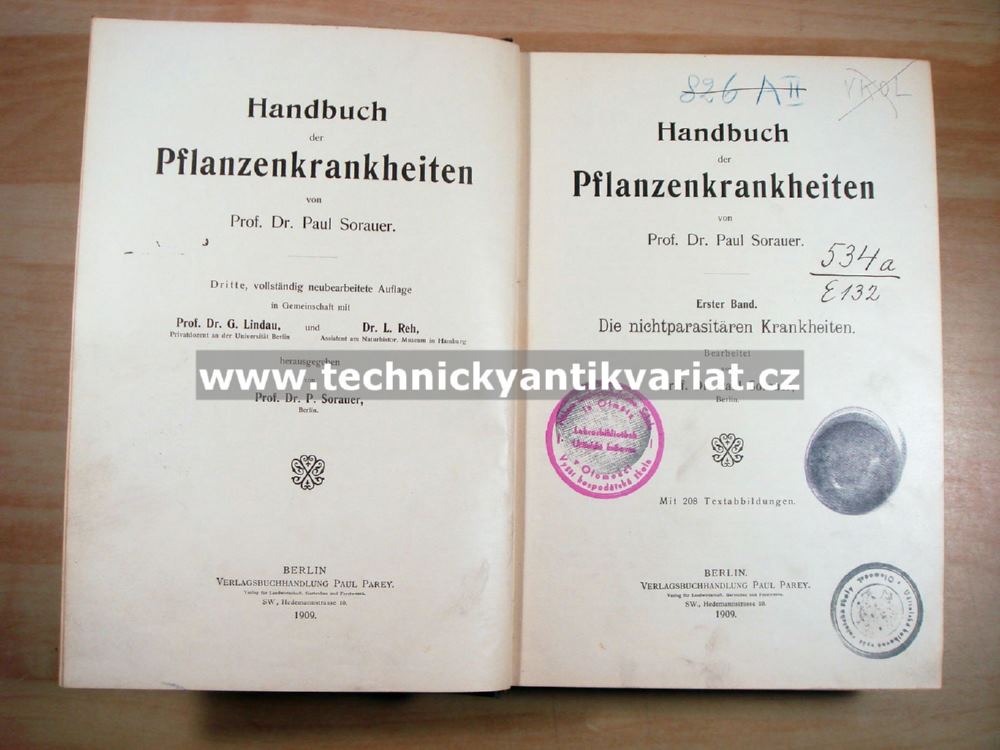 Handbuch der pflanzenkrankheiten - P.Sorauer - Erste Band (1909)