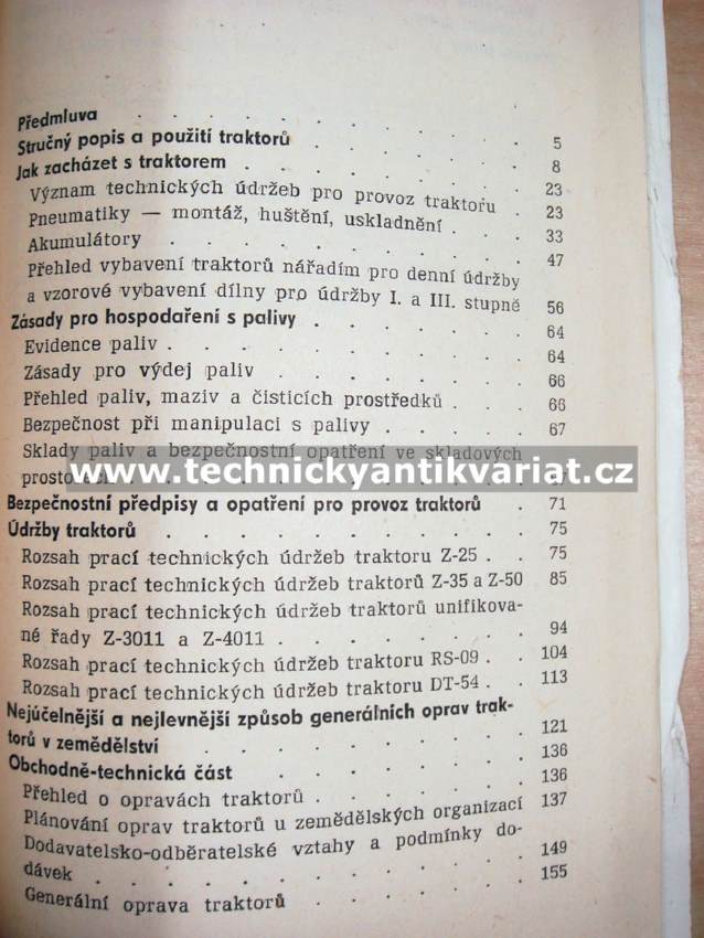 Příručka pro údržbu a opravy traktorů - Bareš a kol. (1966)