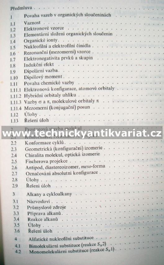 Řešené úlohy z organické chemie - Paleta, Panchartek, Trška, Večeřa (1981)