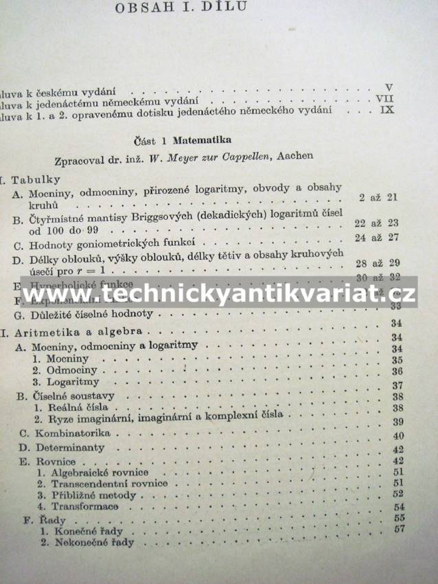 Inženýrská příručka pro stavbu strojů I. - Dubbel (1961)