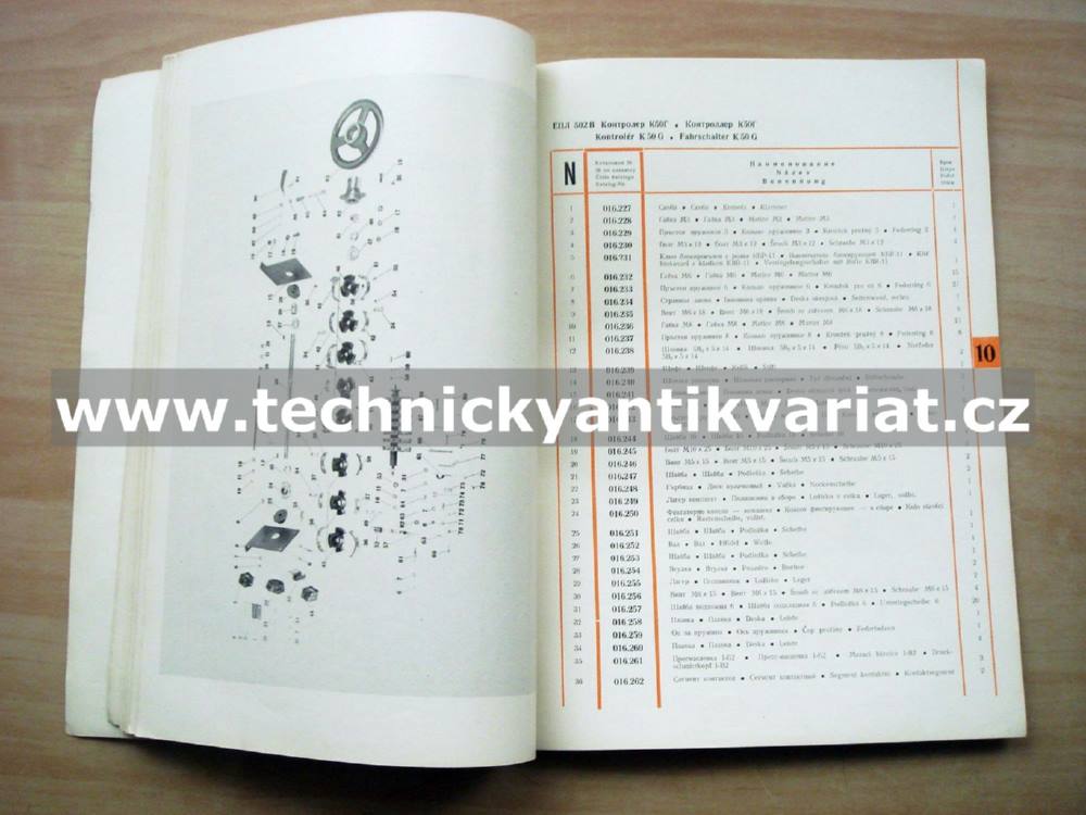 Plošinový akumulátorový vozík EPL 502 V - katalog náhradních dílů