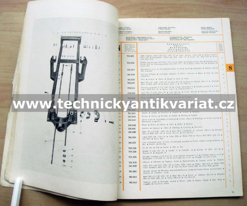 Vysokozdvižný akumulátorový vozík EV 701, EV 702 - katalog náhradních dílů