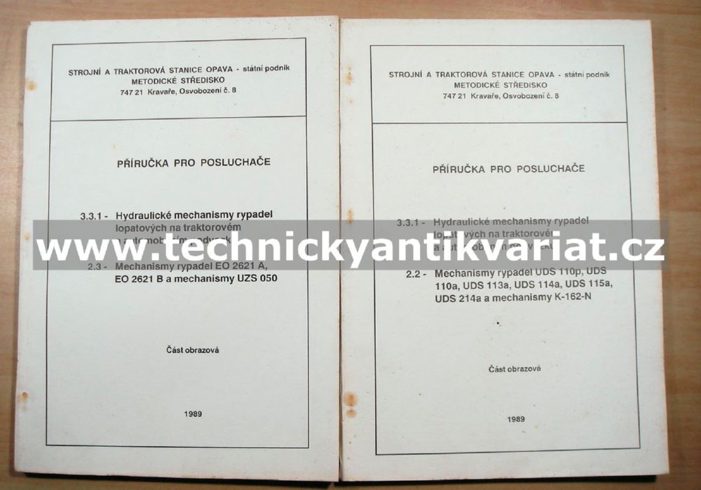 Hydraulické mechanismy rypadel lopatových na traktorovém a automobilovém podvozku (1989)