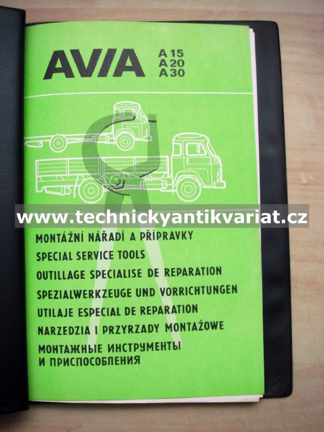 Avia A15,A20,A30 - montážní nářadí a přípravky (1980)
