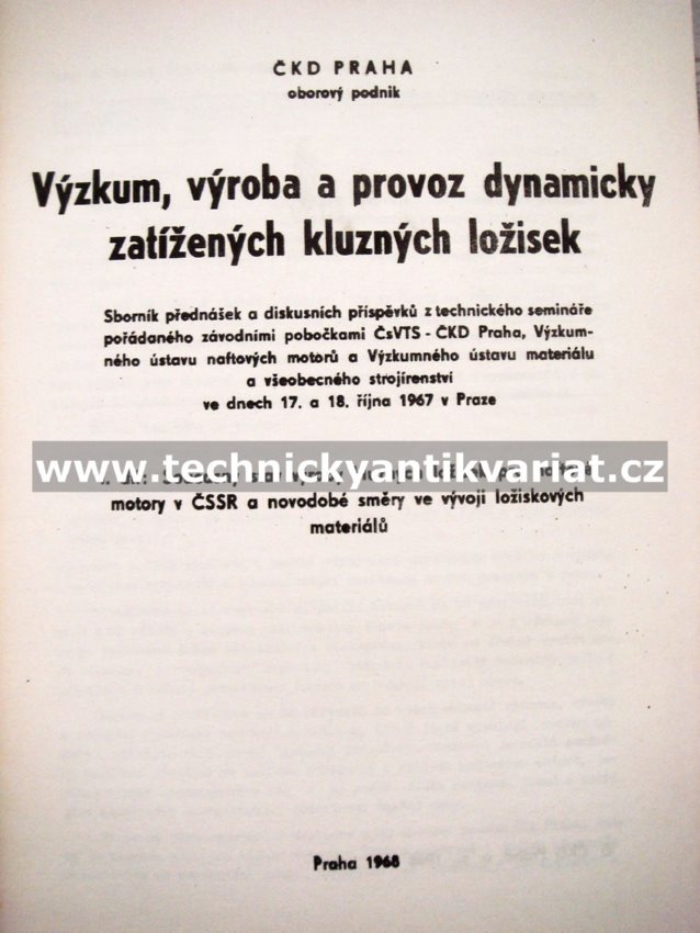 Dynamicky zatížená kluzná ložiska 1-3 (1968)