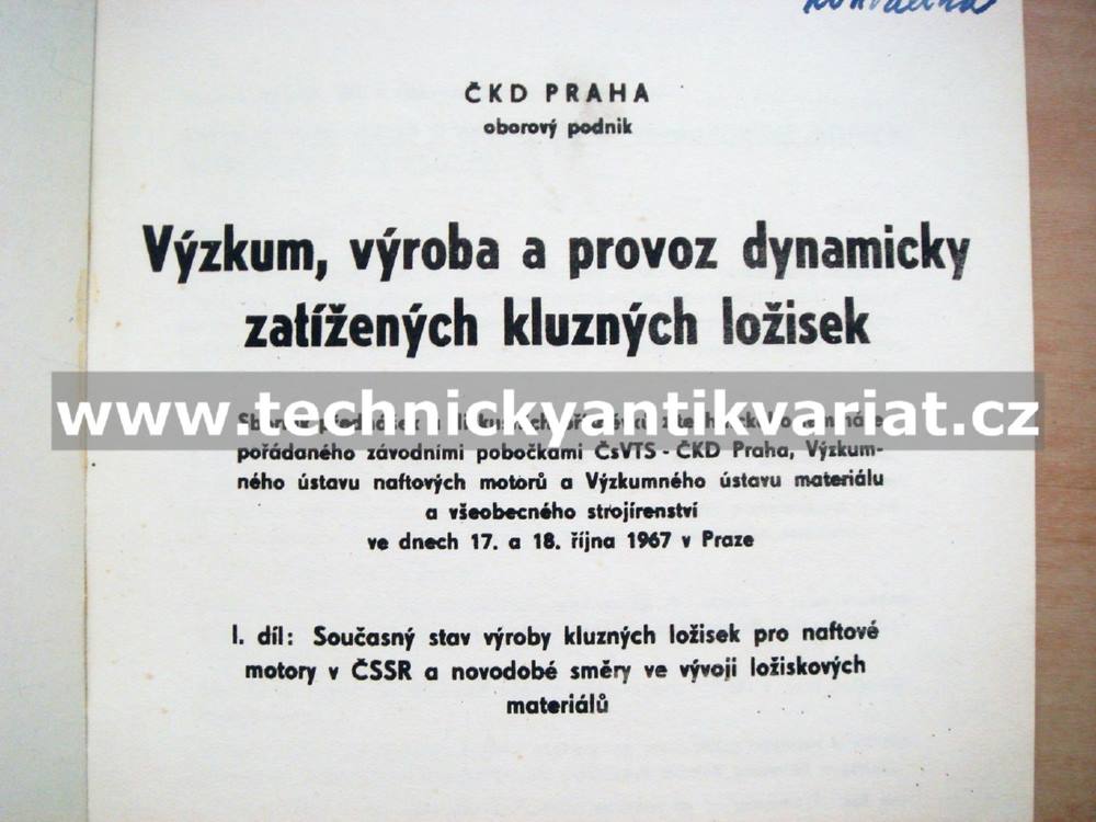 Dynamicky zatížená kluzná ložiska 1 (1968)