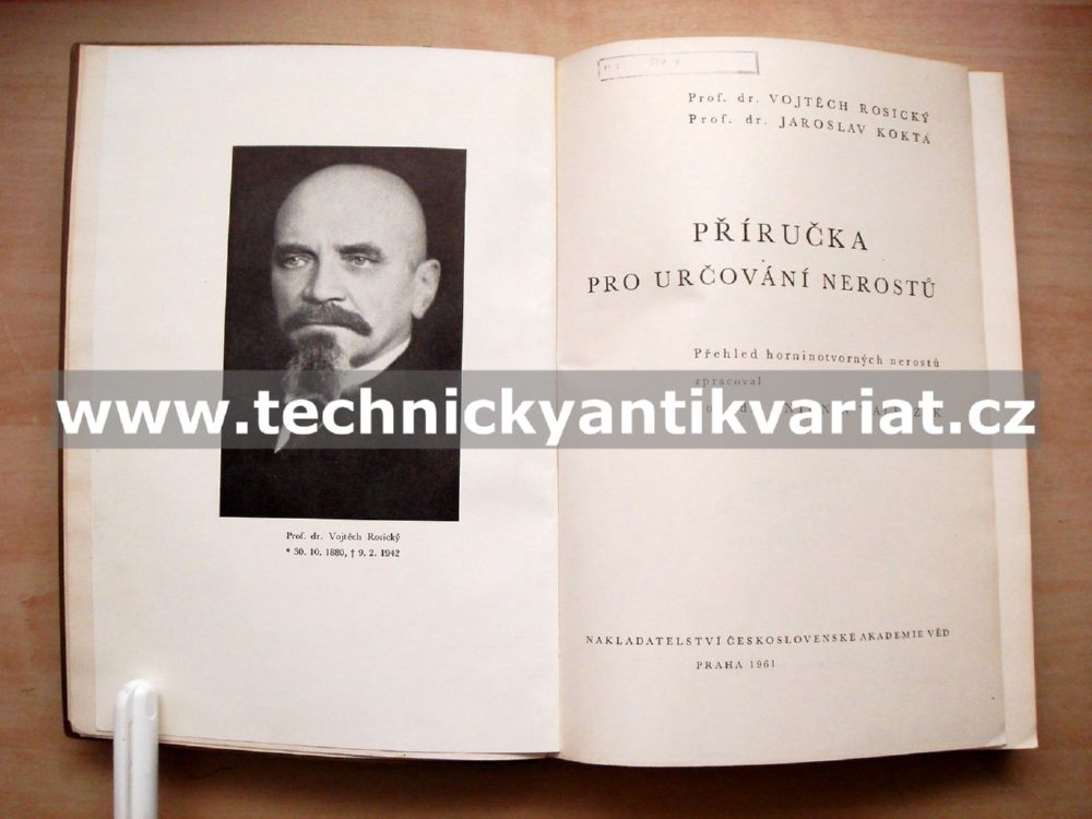 Příručka pro určování nerostů - Rosický, Kokta (1961)