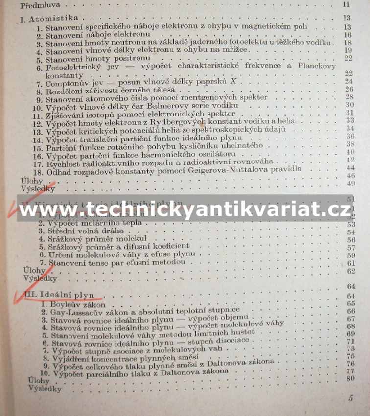 Příklady a úlohy z fysikální chemie - Bareš, Černý, Fried, Pick (1957)