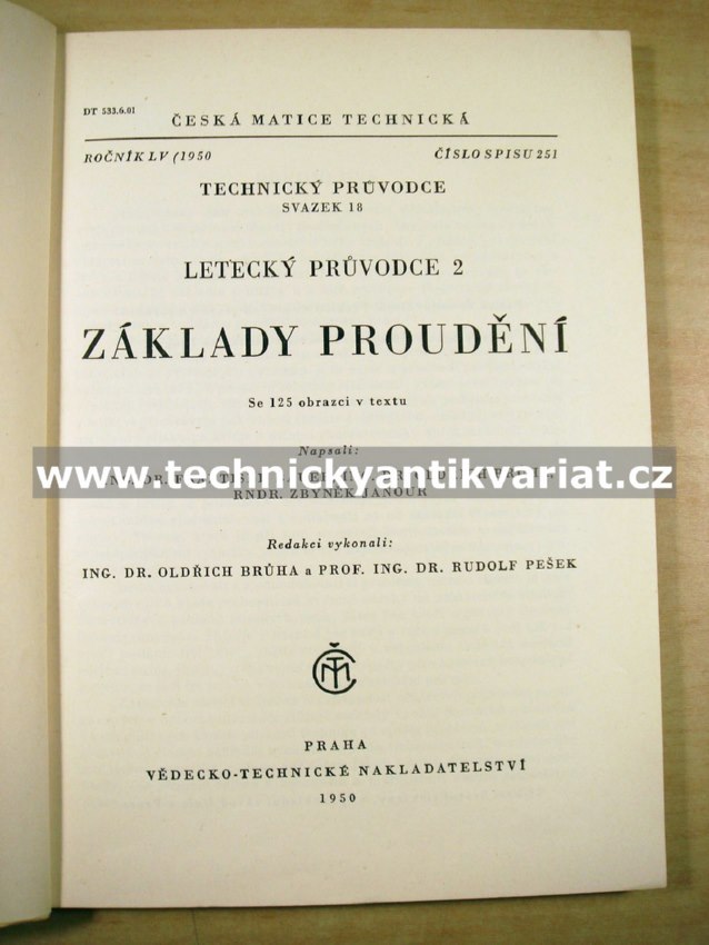 Základy proudění - Bauer, Brůha, Jaňour (1950)