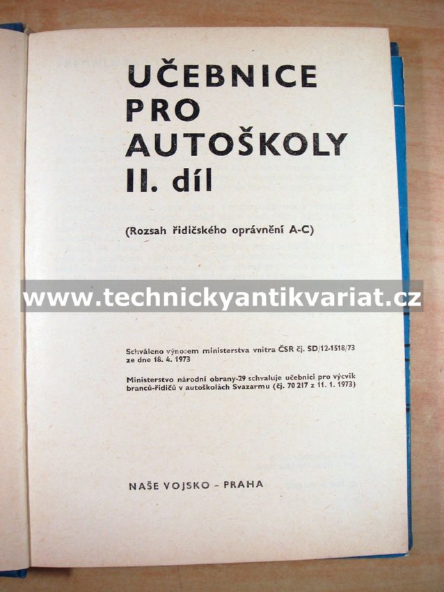 Učebnice pro autoškoly 2 A-C (1974)