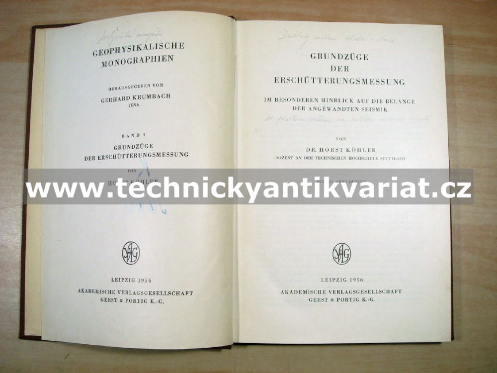 Grundzüge der erschütterungsmessung - Horst Kohler (1956)