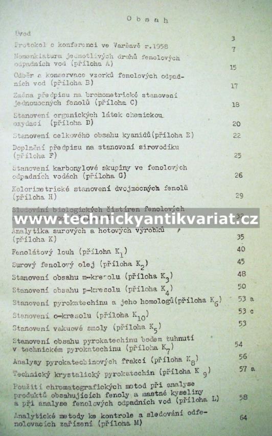 Analytika fenolů a fenolových vod (1958)
