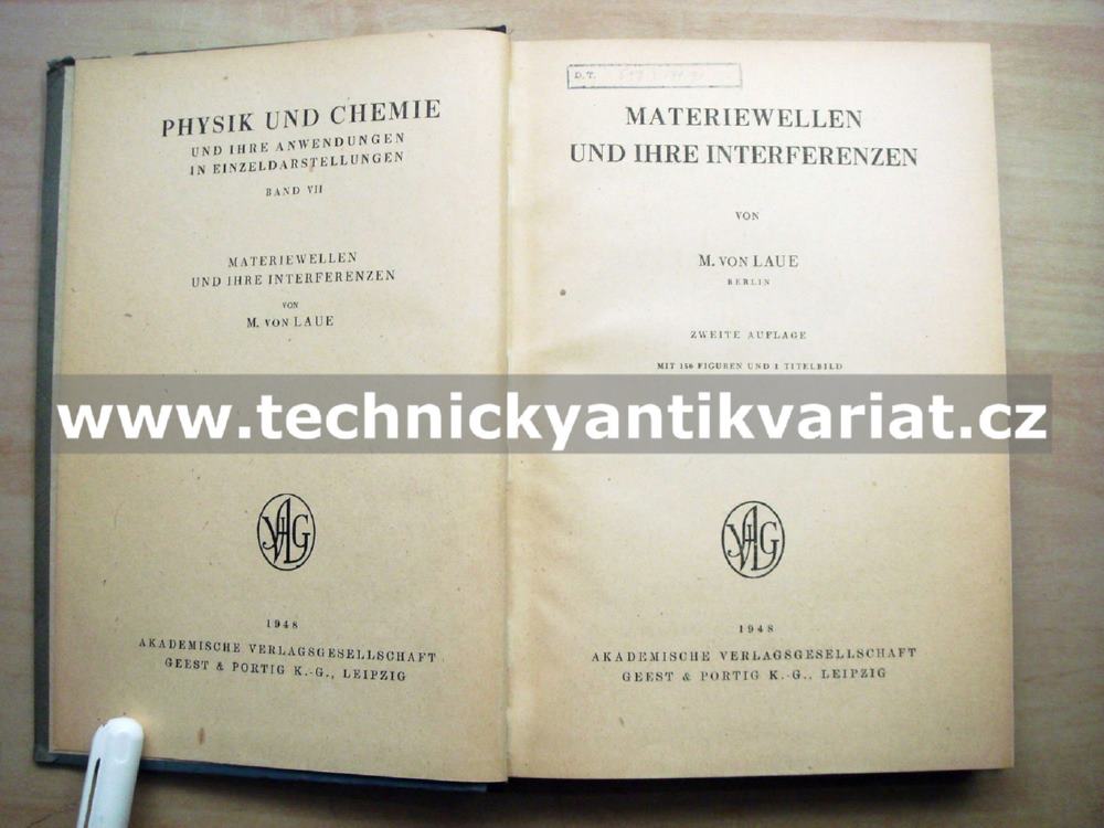 Materiewellen und ihre interferenzen - Laue (1948)