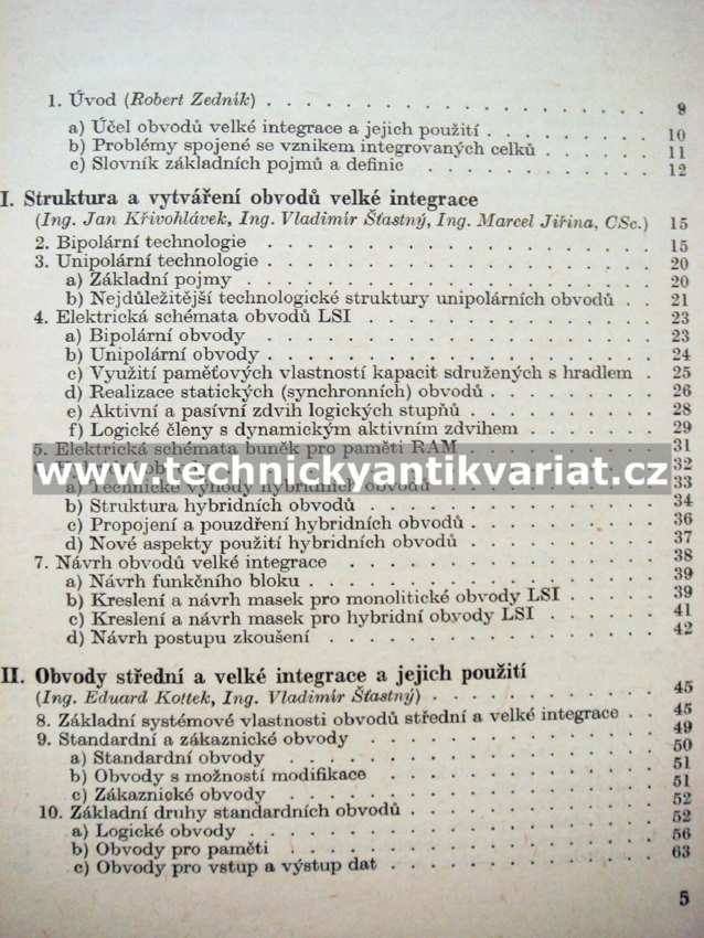 Číslicové obvody velké integrace - Jiřina (1976)