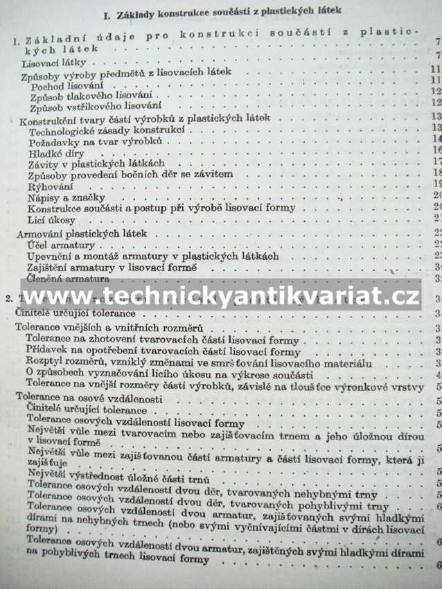 Konstrukce součástí z plastických látek a lisovacích forem - Kopaněvič (1952)
