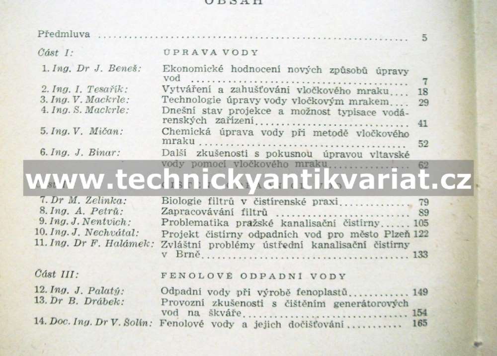 Péče o čistotu vod VI. - Adolf Petrů (1954)