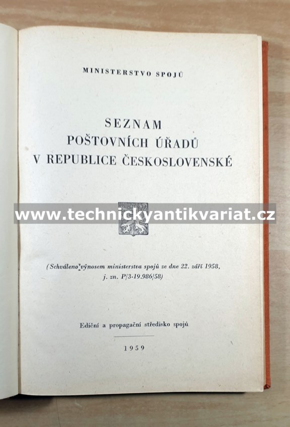 Seznam poštovních úřadů v Republice Československé 1959