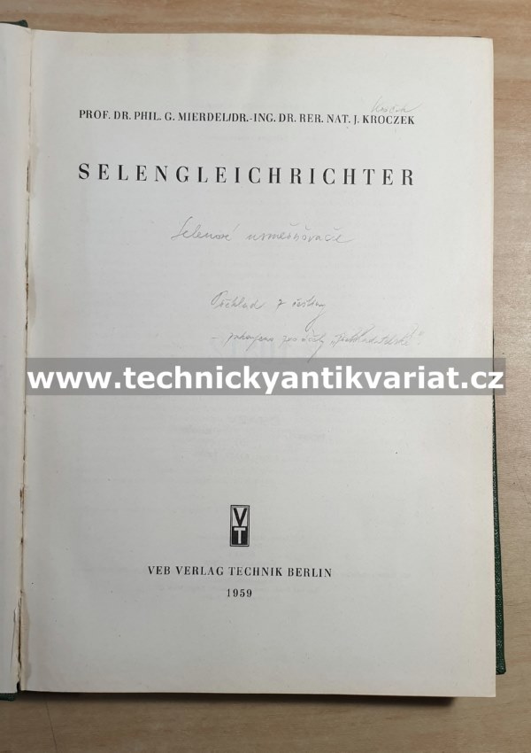 Selengleichrichter - Mierdel, Kroczek (1959)