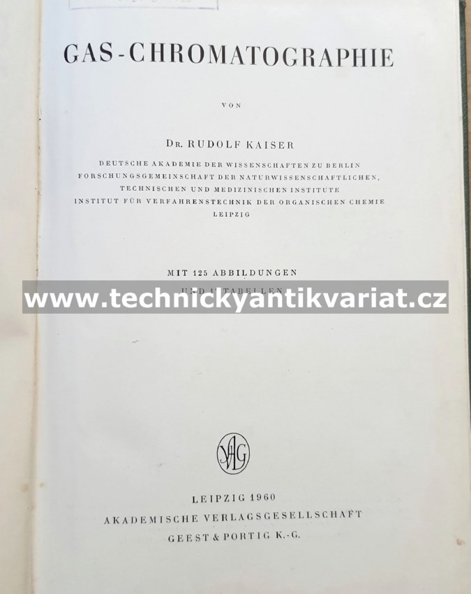 Gas chromatographie - Rudolf Kaiser (1960)