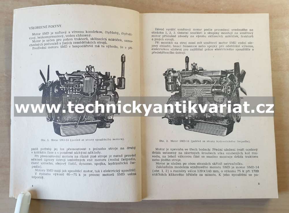 Vznětový motor SMD 14 - popis konstrukce, katalog (1966)