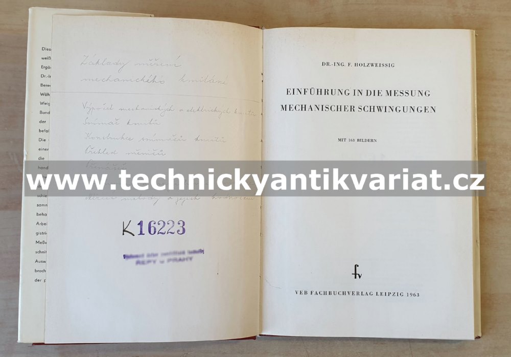Einführung in die Messung mechanischer Schwingungen - Holzweissing (1963)