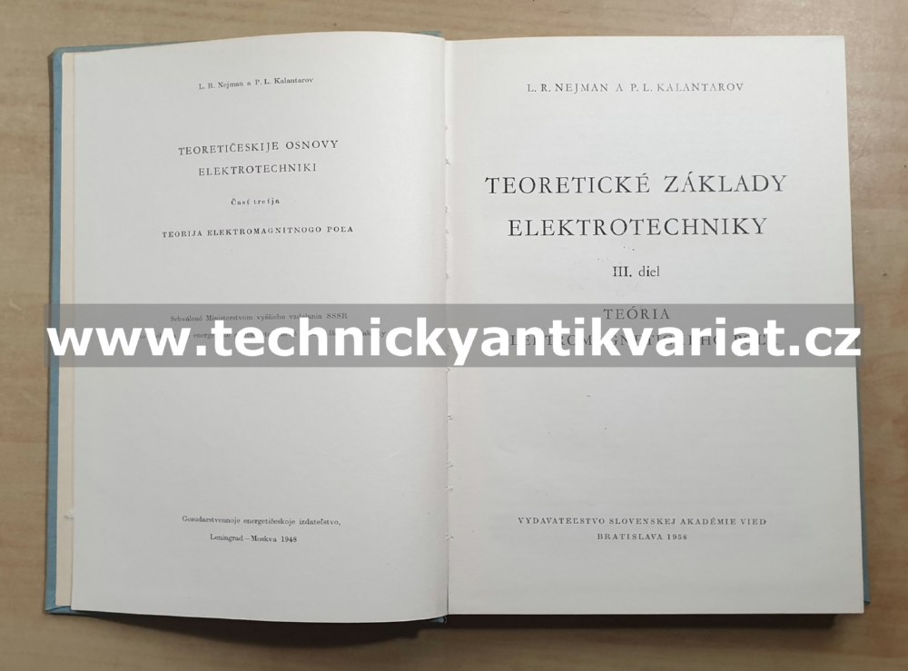 Teoretické základy elektrotechnicky III - Nejman, Kalantarov (1958)