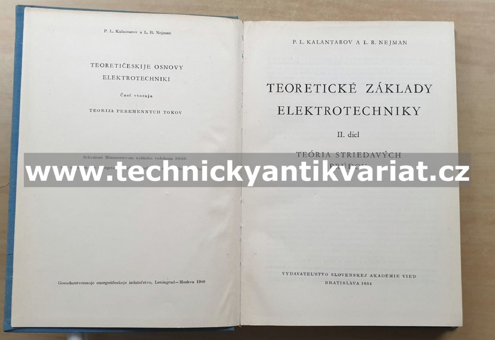 Teoretické základy elektrotechnicky II - Nejman, Kalantarov (1954)