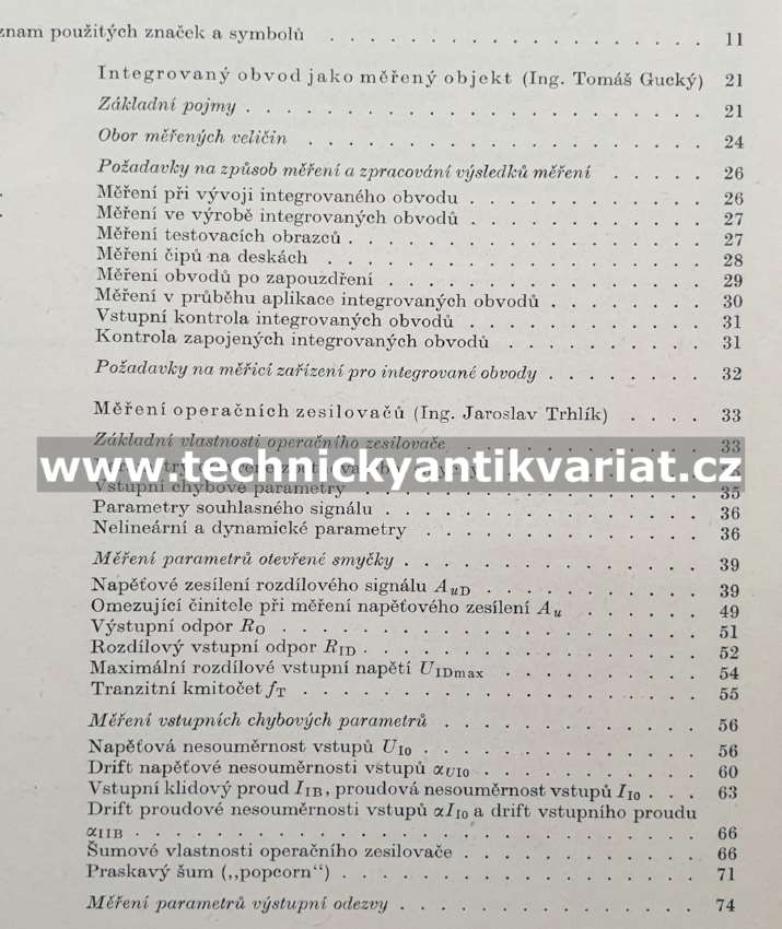 Měření integrovaných obvodů - Gucký (1977)