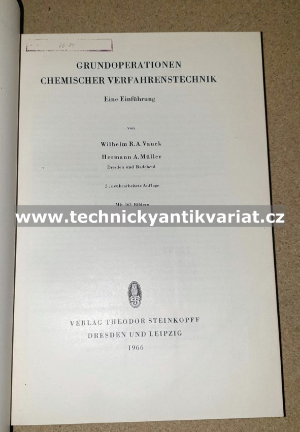 Grundoperationen chemischer verfahrenstechnik - Vauck, Müller (1966)