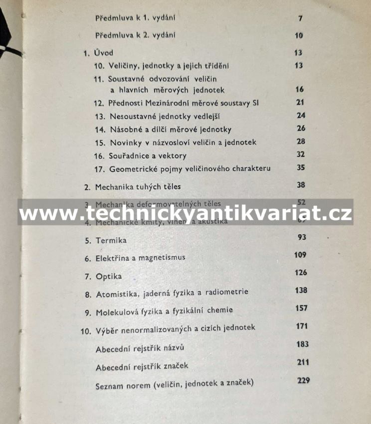 Fyzikální a technické veličiny - Jaroslav Binko (1968)
