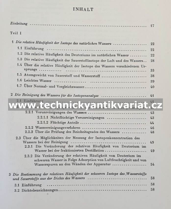 Isotopenanalyse des Wassers - A.I.Schatenstein (1960)