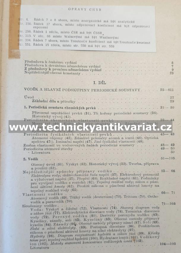 Anorganická chemie I. - Remy (1961)