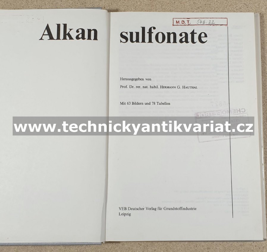 Alkunsulfonate - H.G.Hauthal (1984)