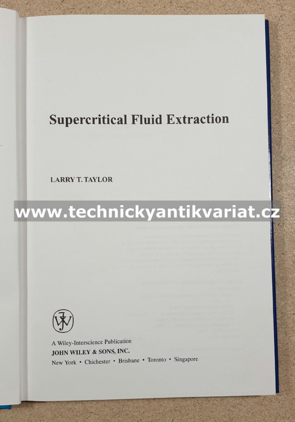 Supercritical Fluid Extraction - Taylor (1995)