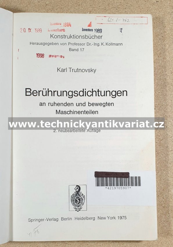 Berughrungsdichtungen - Karl Trutnovský (1975)