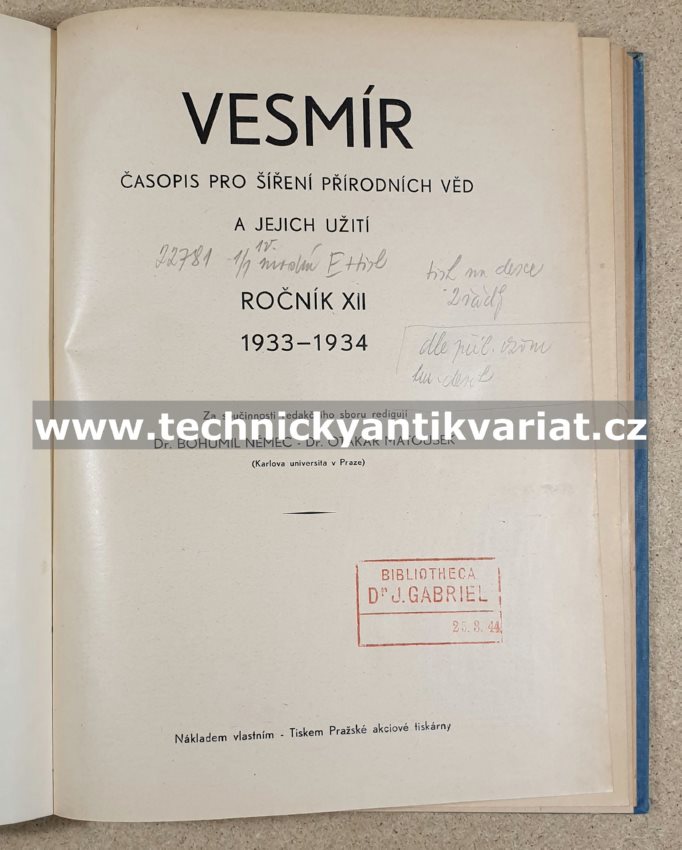 Vesmír (1933-1934)