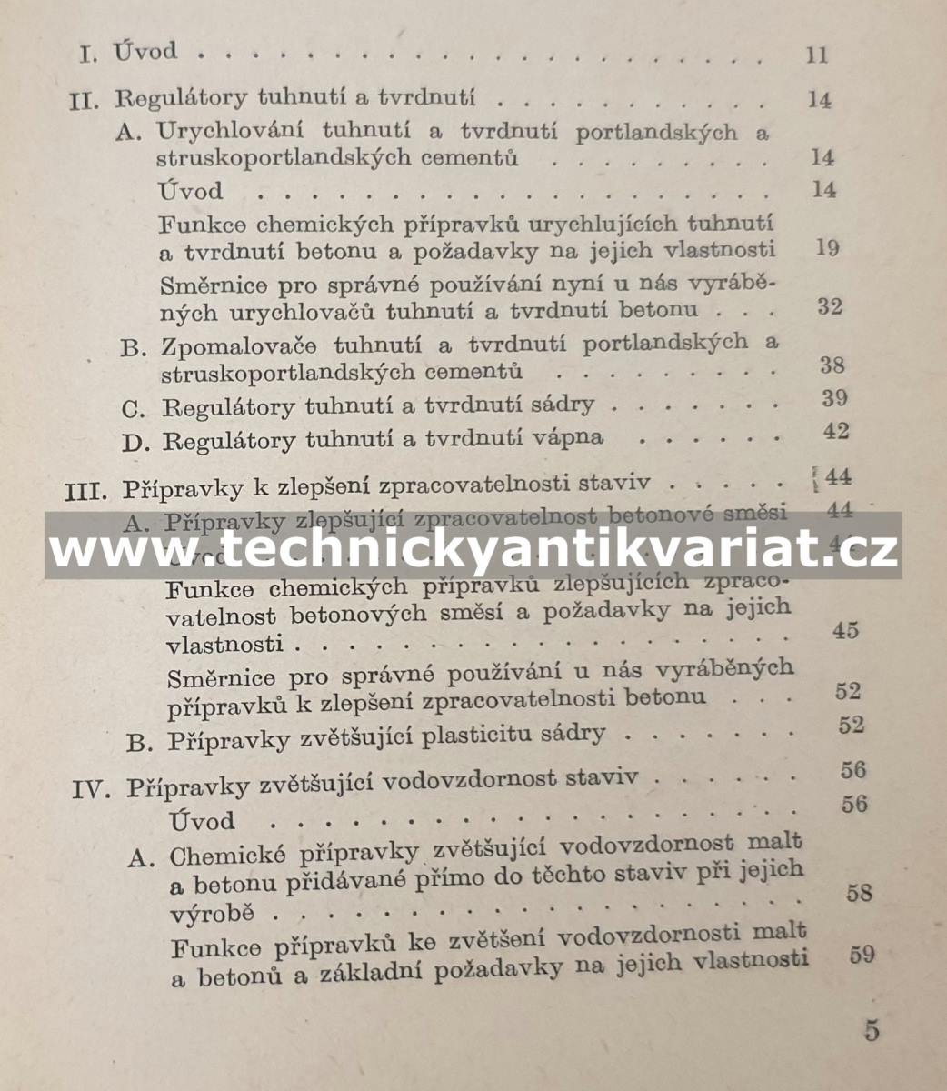 Chemické přípravky ve stavebnictví - Vavřín. Krčma (1962)