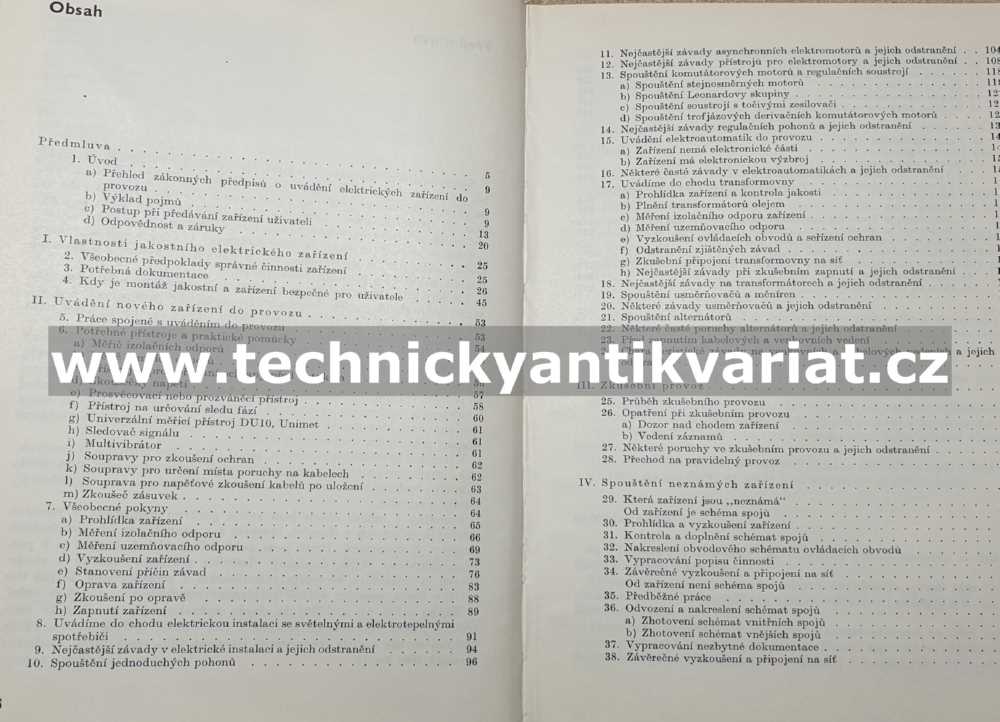 Uvádění elektrických zařízení do provozu - Jiří Tříska (1967)