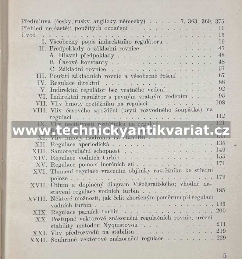 Teorie indirektní regulace rychlosti - Miroslav Nechleba (1959)