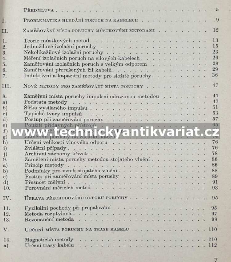 Hledání poruch silových kabelů - M. Schneiderka (1971)
