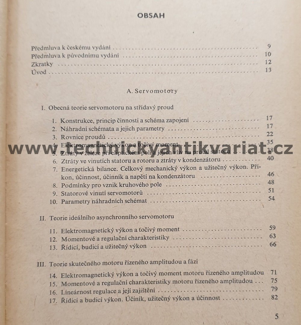 Malé elektrické stroje pro automatizační zařízení - Čečet (1961)
