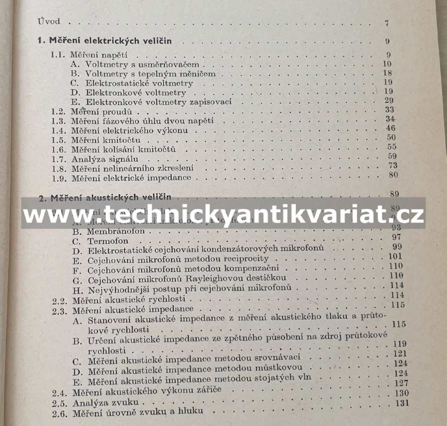 Nízkofrekvenční a elektroakustická měření - Aleš Boleslav (1961)