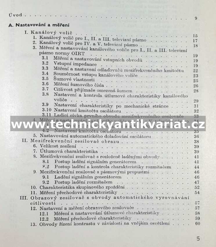 Měření a nastavování televizních přijímačů - Vomela, Franc, Oravský (1966)