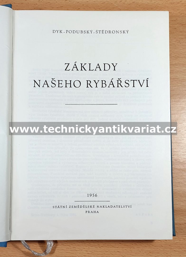 Základy našeho rybářství - Dyk, Podubský, Štědronský (1956)