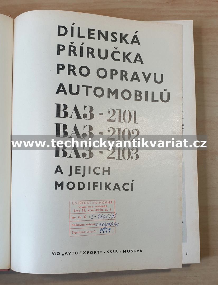 VAZ 2101, 2102, 2103 - dílenská příručka