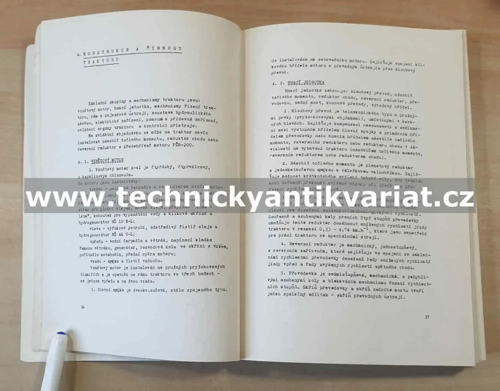 Traktor DT 75M - návod k obsluze