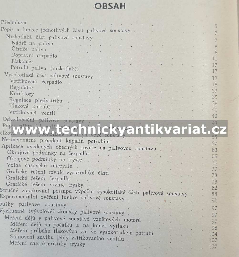 Teorie zkoušení a údržba palivové soustavy vznětových motorů - Radko Sáblík (1961)