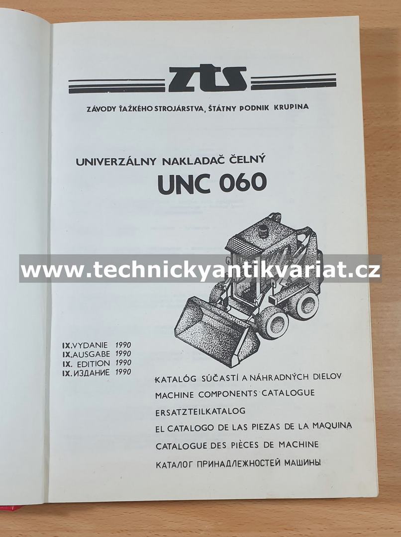 UNC 060 - Katalog součástí a náhradních dielov (1990)