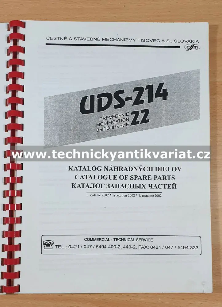 UDS 214 - katalog náhradných dielov (2002)