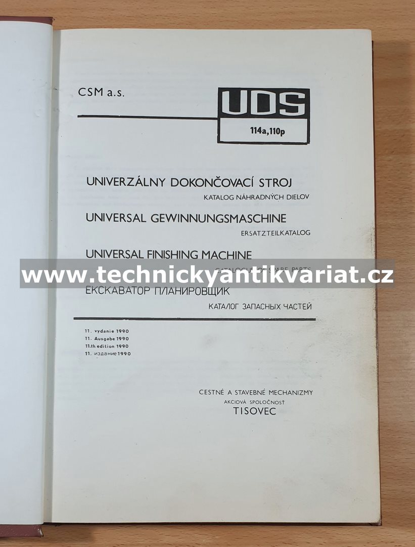 UDS 110p, 114a - katalog náhradných dielov (1990)